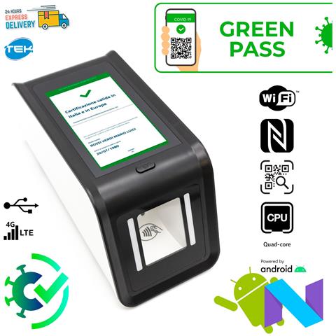 Lettore Automatico Fisso Green Pass Autenticazione Controllo Ingressi Scanner - Foto 1
