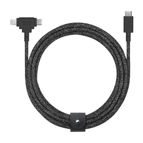 Cavo Eco Belt Da Usb-c A Usb-c/lightning - 1,8 M Cosmo, Nero - Foto 1