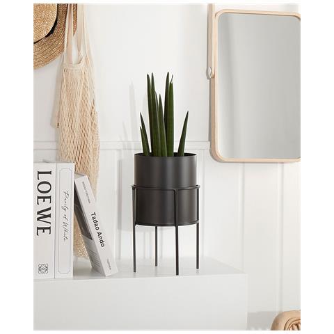 Vaso Per Piante Rialzato Milea Metallo 16 Cm Nero - Foto 7