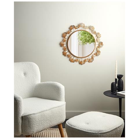 Specchio Codolet 60 Cm 60 Cm Metallo Oro - Foto 1