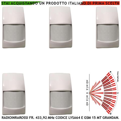 Infrarosso Doppio Sensore Via Radio 433,92 Mhz Anti-jamming Rileva Movimento Intrusi Portata 15 Metri Grandangolo Walk - Foto 1