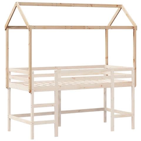 Tetto Per Letto Bambini 207x80,5x151,5cm Legno Massello Di Pino - Foto 3