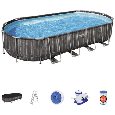 Piscina Fuori Terra Ovale Power Steel 732x366x122 Cm Bestway 5611t - Foto 1