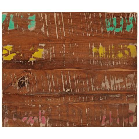 Piano Tavolo 60x50x3,8 Cm Rettangolare In Massello Di Recupero - Foto 1