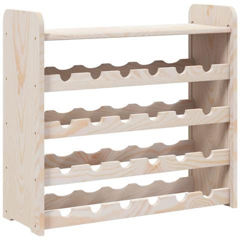 Portavini Pannello Superiore 67,5x25x60 Cm Legno Massello Pino - Foto 2
