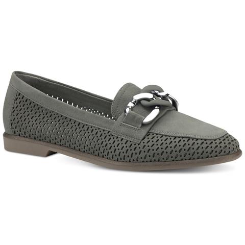 Sage Suede Str Casual Closed Loafers Mocassino Pelle Scarpe Donna Verde Eu 37, 1-24206-20 784 - Foto 2