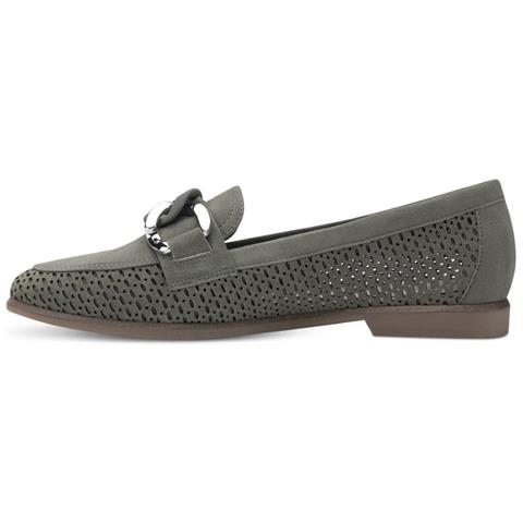 Sage Suede Str Casual Closed Loafers Mocassino Pelle Scarpe Donna Verde Eu 37, 1-24206-20 784 - Foto 3
