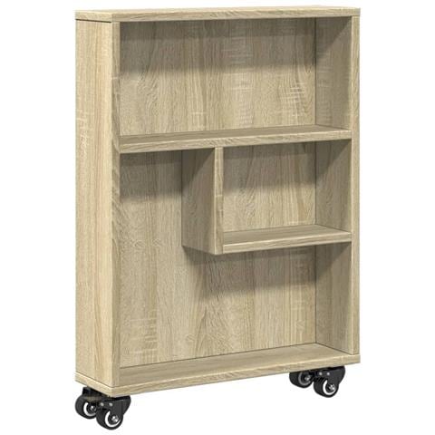 Carrello Stretto Rovere Sonoma 48x13x68 Cm In Truciolato - Foto 2