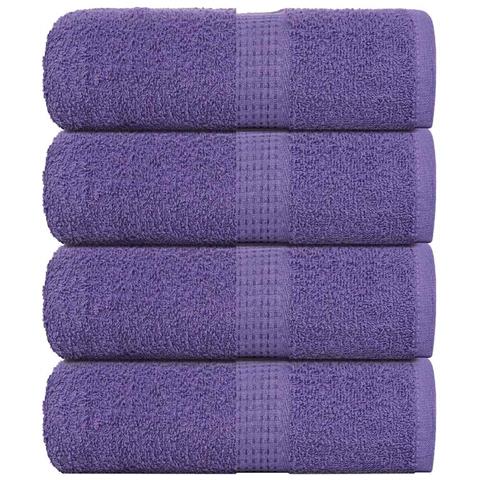 Asciugamani Per Sapone 4 Pz Viola 30x30cm 360g/m 100% Cotone - Foto 1