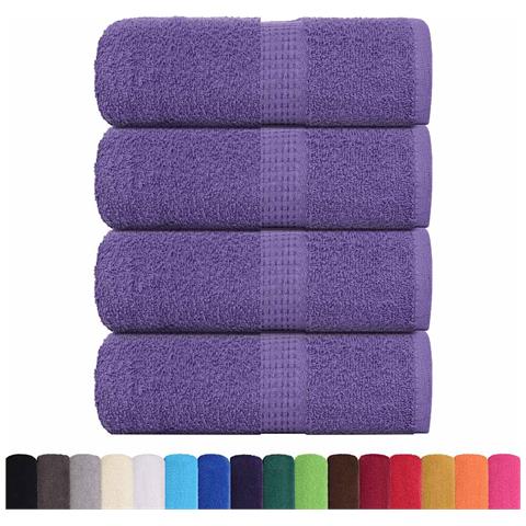 Asciugamani Per Sapone 4 Pz Viola 30x30cm 360g/m 100% Cotone - Foto 2