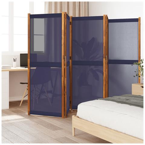 Divisorio A 5 Pannelli Blu Scuro 350x180 Cm - Foto 1