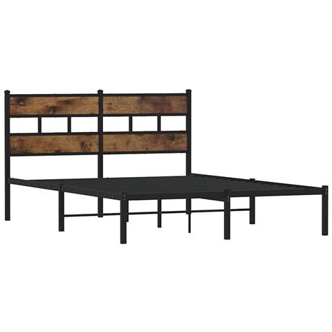 Giroletto Senza Materaso In Metallo Rovere Fumo 140x190 Cm - Foto 3