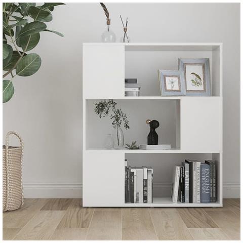 Lusso Casadino -  Libreria/divisorio Bianco 80x24x94 Cm In Legno Multistrato - Foto 2