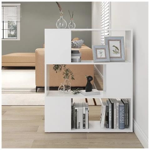 Lusso Casadino -  Libreria/divisorio Bianco 80x24x94 Cm In Legno Multistrato - Foto 8
