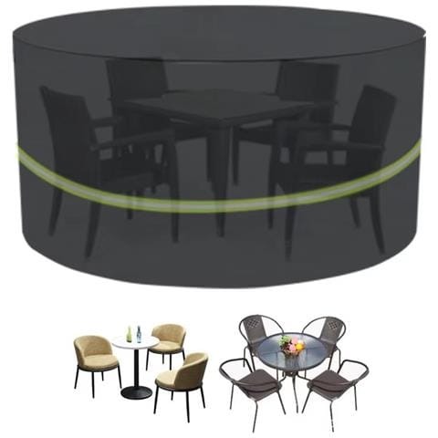Copertura Rotonda Per Mobili Da Esterno - 190x71cm, Impermeabile E Resistente Ai Raggi Uv D - Foto 1