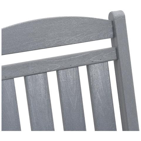 Set Giardino 3 Pezzi Grigio Chiaro HDPE, Sedia Dondolo Grigio Chiaro 70x92x108 cm HDPE, Tavolino laterale Grigio Chiaro 38x38x45 cm HDPE - Foto 9