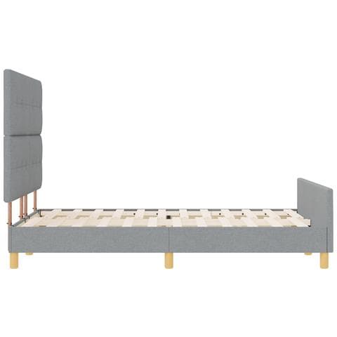 Letto Grigio chiaro 160x200 cm in tessuto - Foto 9