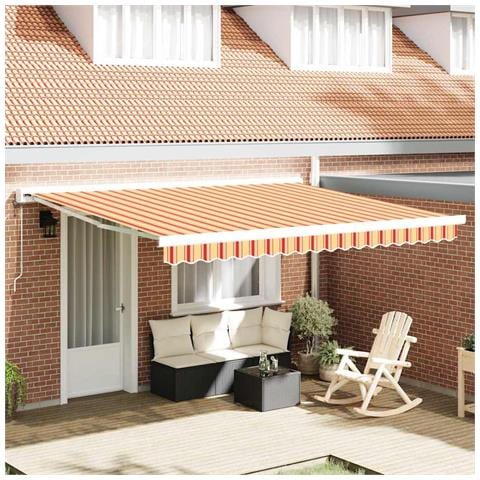 Tenda Retrattile Giallo e Arancione 400 × 300 cm - Foto 2