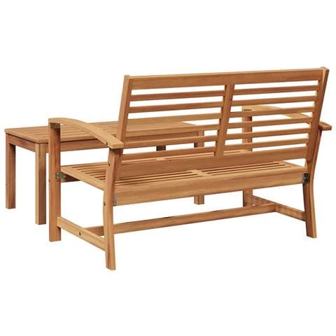 Set Divano da Giardino 2 pcs Naturale Legno massello di teak - Foto 9