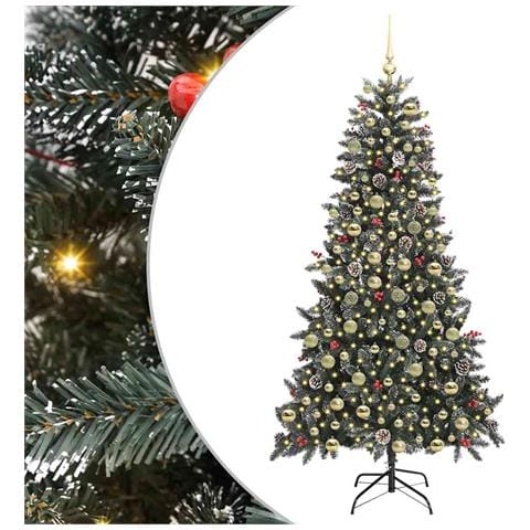 Albero di Natale artificiale con 300 LED Verde 210 cm - Foto 1