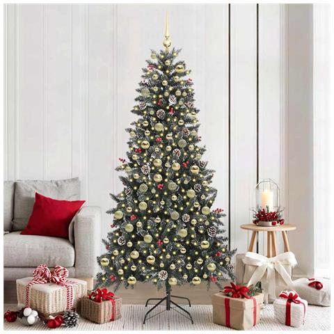 Albero di Natale artificiale con 300 LED Verde 210 cm - Foto 2