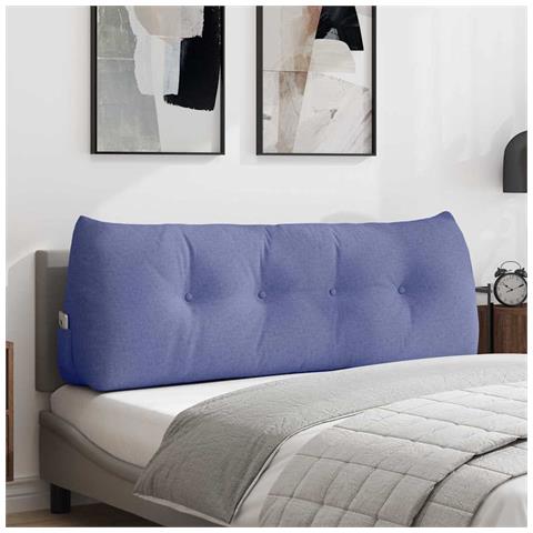 Cuscino per Schiena Blu jeans 140 x 24 x 50 cm Tessuto - Foto 2