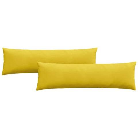 Cuscini da Divano 2 pcs Giallo 145 x 40 cm Tessuto in Cords - Foto 1