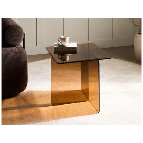 Tavolino Amisk Vetro Temperato Marrone - Foto 1