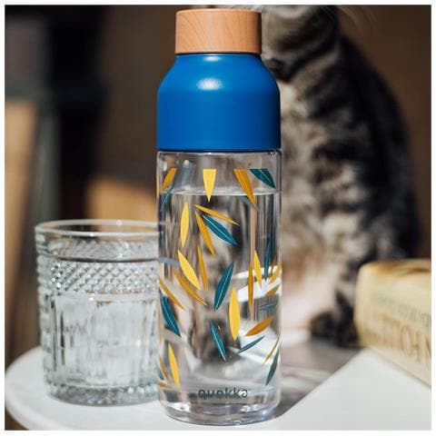 Bottiglia D'acqua In Bambù Capacità 720 Ml In Ecozen, Blu - Foto 2