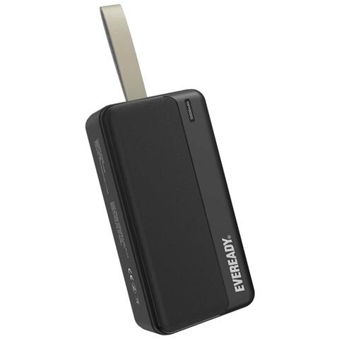 Powerbank Px30b 30000mah 2 Porte Usb-a Con Indicatore Led E Cinghia Integrata, Nero - Foto 1