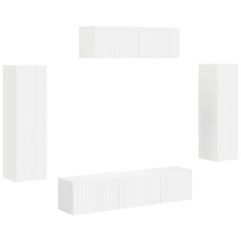 Mobile TV 5 pcs Bianco - Foto 1