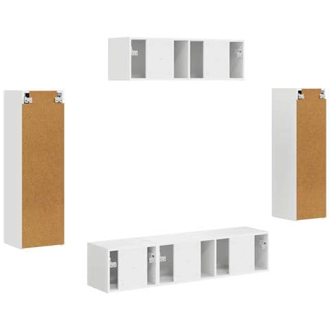 Mobile TV 5 pcs Bianco - Foto 9