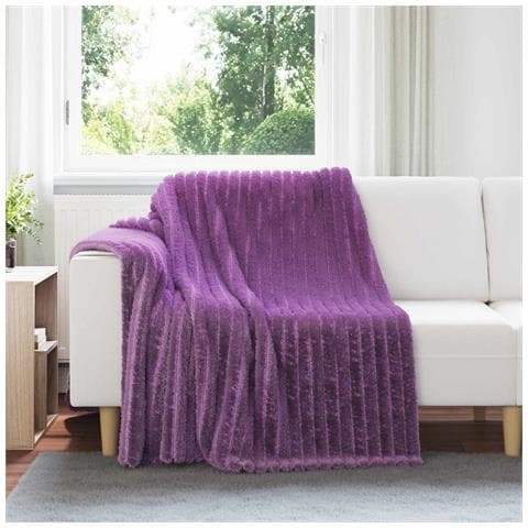 Coperte da Pile 6 pcs Viola 200 x 150 cm Panno - Foto 2