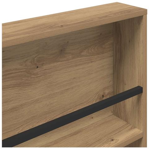Scaffale per riviste 2 pcs Rovere artigianale 60 x 12 x 70 cm - Foto 9