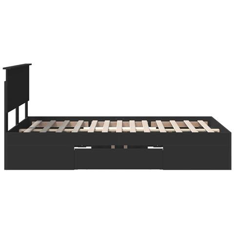 Struttura del letto Nero 137 x 203 cm Legno multistrato - Foto 9