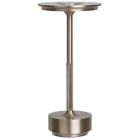 Lampada Da Tavolo Lyneham Ricaricabile In Alluminio Argento - Foto 1