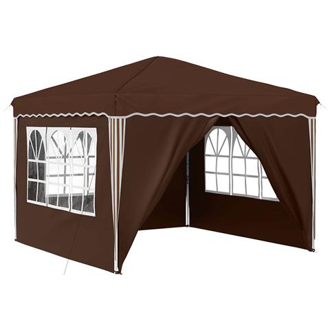 Tenda per feste a pop-up 288 x 288 x 245 cm Marrone - Foto 1