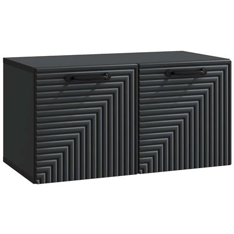 Mobile Porta TV da Muro Nero 59,5 x 31 x 30 cm - Foto 1