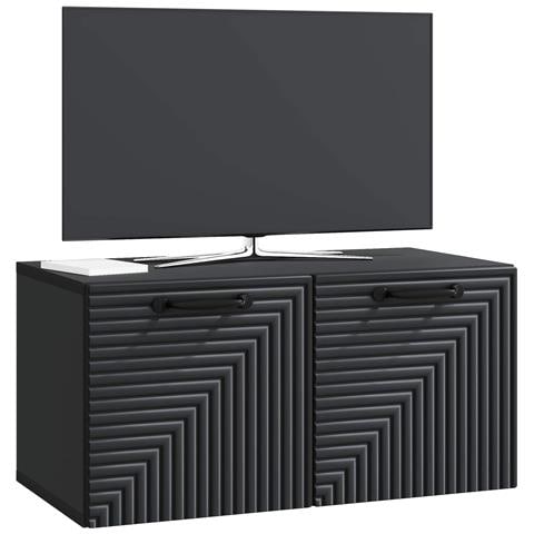 Mobile Porta TV da Muro Nero 59,5 x 31 x 30 cm - Foto 2