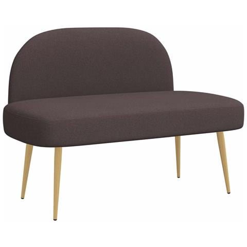 Panchina imbottita con schienale Marrone scuro 110 x 60 x 76 cm - Foto 1