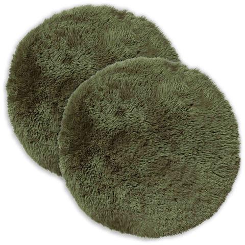 Cuscino con cuscino HEERLEN 6 pz Verde Fleece PV - Foto 1