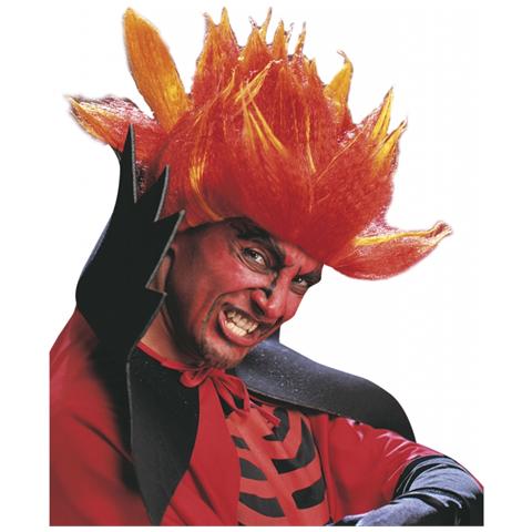 parrucca diavolo uomo corta fiamma - Foto 1