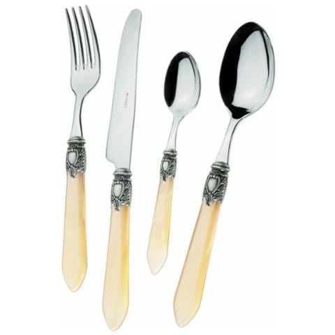 Posate Oxford , Set 75 Pz. - Avorio Argento - Foto 1