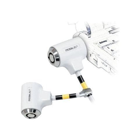 Hardened Steel Cable White 2 Locks 3 Keys - Foto 1