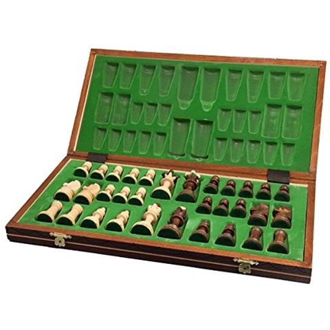 Scacchi Senator Folding Chess 16 Brown Gioco Da Tavolo - Foto 4
