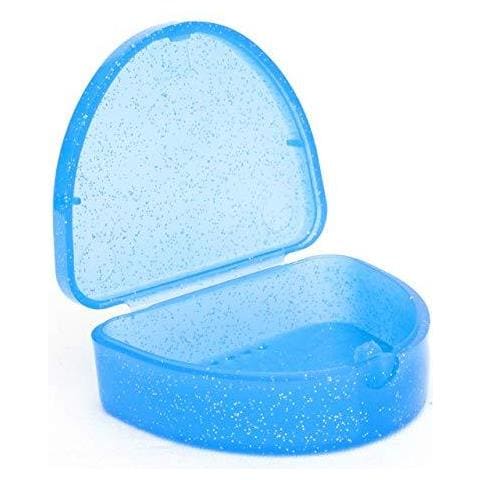 Slim Dentale Ortodontico Case - Scelte Di Colore Glitter Per La Contenzione Candeggio Vassoi Protesi More (glitter Blue) - Foto 1