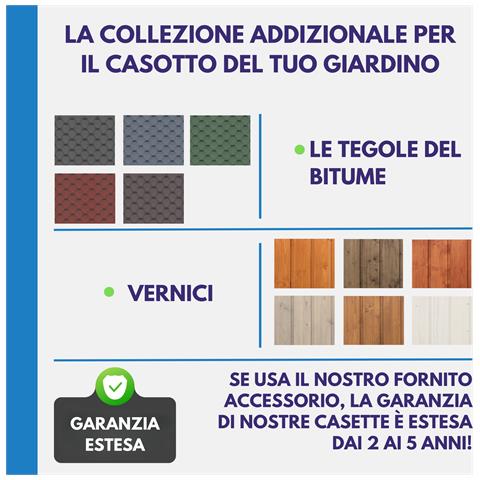 Garage In Legno 6 M2 - Magazzino Con Finestre - A222x320x244 Cm - In Pannelli In Legno Naturale - Capanno Da Giardino - Timbela M105 - Foto 8