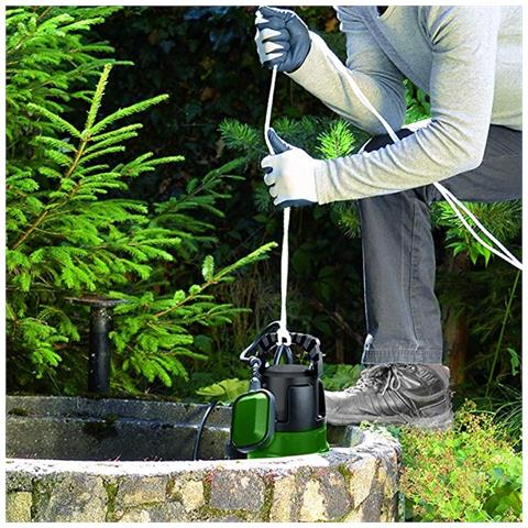 Pompa Immersione Elettropompa Sommersa Acque Chiare 250w 5000l /h Fondo Piatto - Foto 2