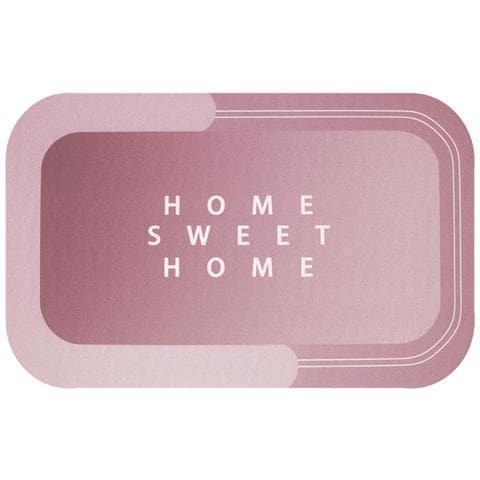 Tappeto Bagno Doccia Antiscivolo Assorbente Home Sweet Home Home Sweet Home Rosa - Foto 1
