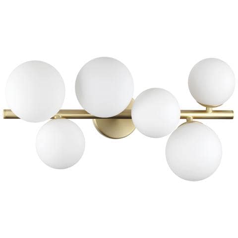 Plafoniera Moderna Perlage Metallo Ottone 6 Luci G9 15w 3000k Ip20 - Foto 1